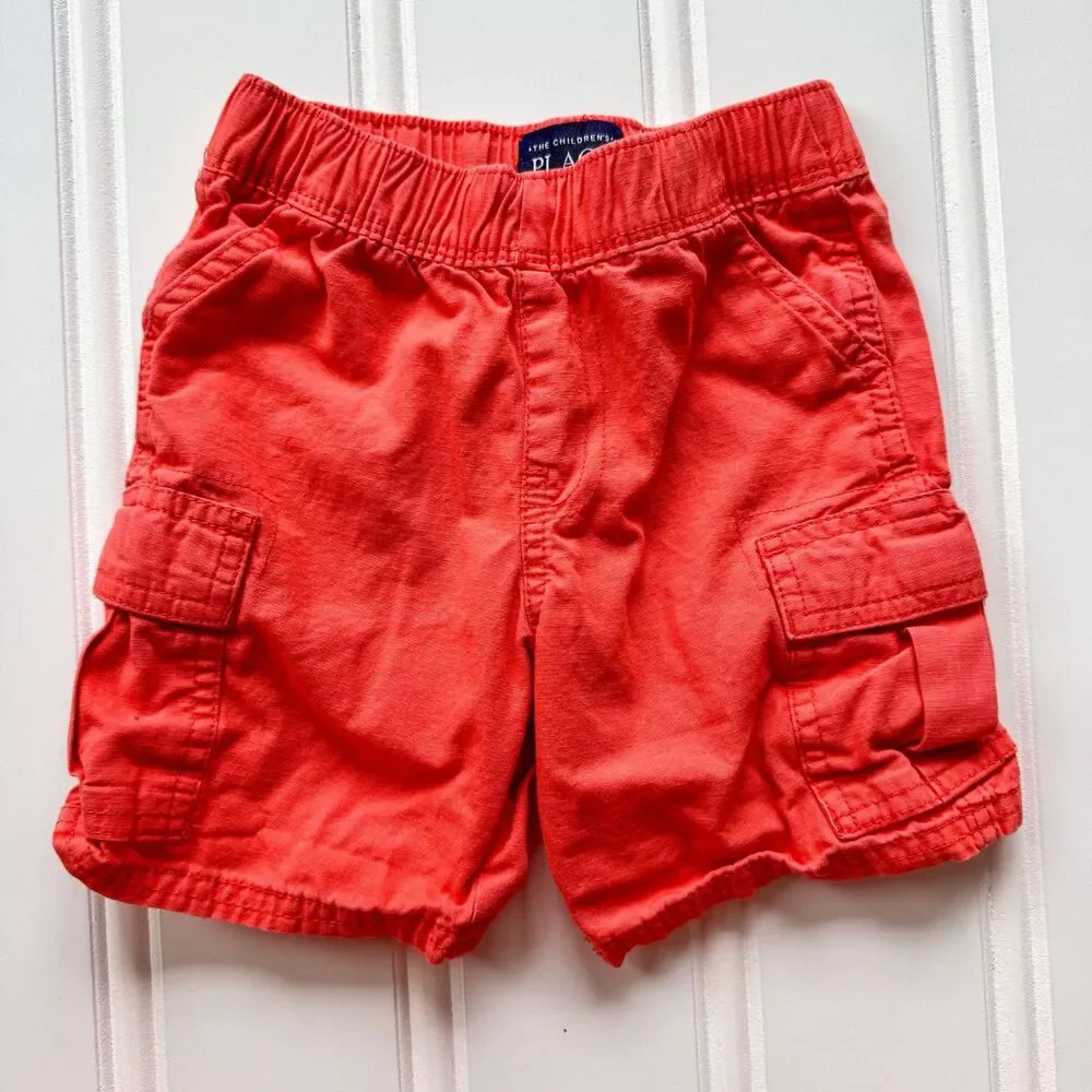 4/$10 - Children's Place Toddler Coral Cotton Cargo Shorts | 2T